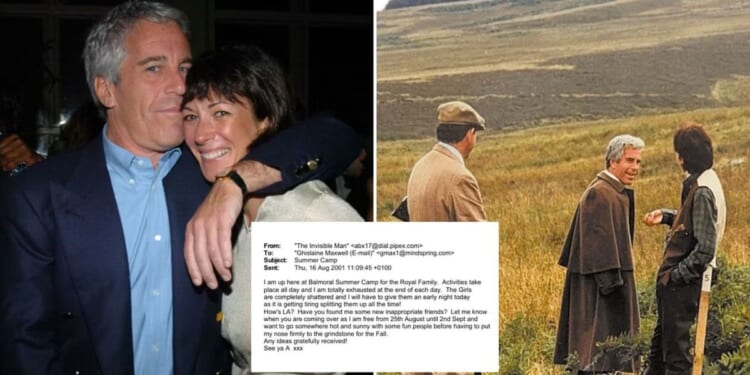Epstein Files show email sent from 'Balmoral' to Ghislaine Maxwell 'signed A' asking for 'some new inappropriate friends'