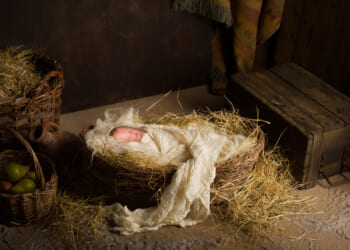 The Nativity scene makes no earthly sense