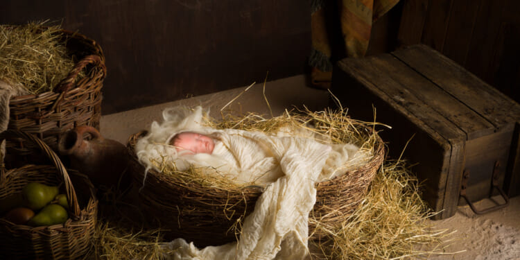 The Nativity scene makes no earthly sense