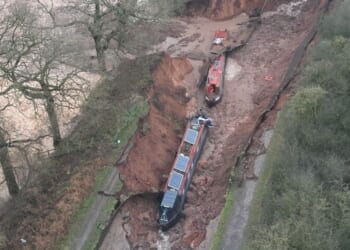 Whitchurch sinkhole victims housed for Christmas after boats left stranded in canal