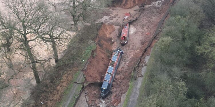 Whitchurch sinkhole victims housed for Christmas after boats left stranded in canal