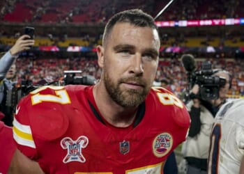 Travis Kelce makes immediate retirement pledge after playing potential final Chiefs match
