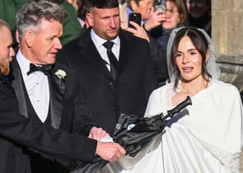 'Chaos' outside church as couple say 'I do' amid family dispute
