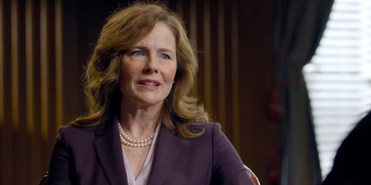 Amy Coney Barrett talks Dobbs decision, warns of UK free speech