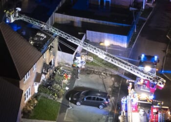 Girl dies in horror house fire as another child is rushed to hospital after firefighters raced to battle blaze