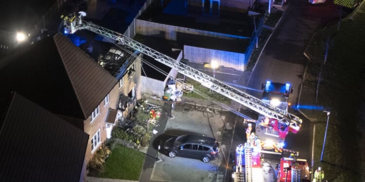 Girl dies in horror house fire as another child is rushed to hospital after firefighters raced to battle blaze