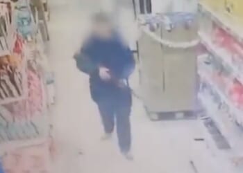 Chilling moment gunman opens fire with AK-47 in supermarket as shoppers flee in panic | World | News