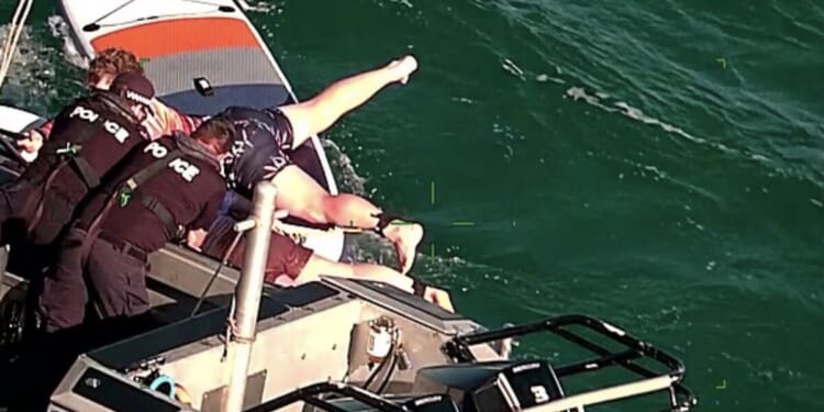 Dramatic Christmas rescue as woman and her stepson saved after drifting 6 miles at sea | World | News