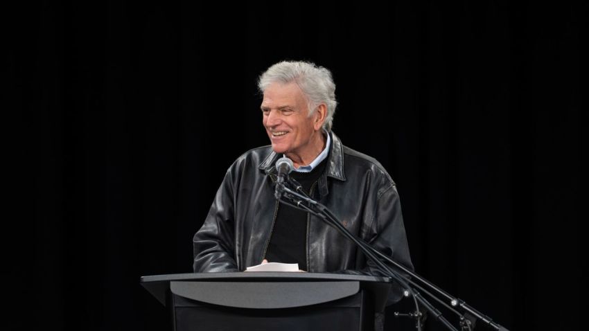 Rev. Franklin Graham celebrates Samaritan's Purse opening a new ministry facility in Windsor Mill, Maryland, on Dec. 12, 2025. 