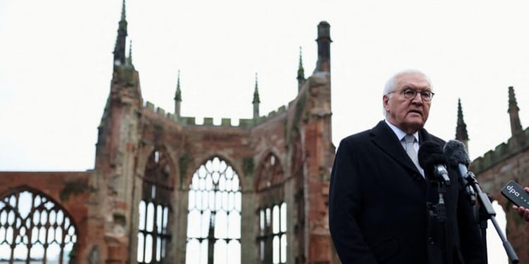 German President visits Coventry Cathedral, 85 years after bombing raid