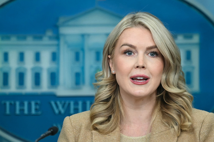 White House press secretary Karoline Leavitt speaks during a press briefing in the Brady Briefing Room of the White House in Washington, D.C., on Dec. 1, 2025.