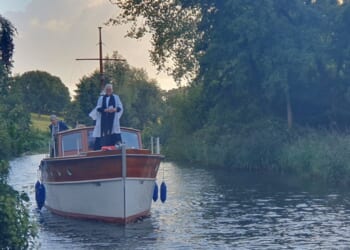 Landing stage for church on River Bure is repaired and blessed after pastoral phone call