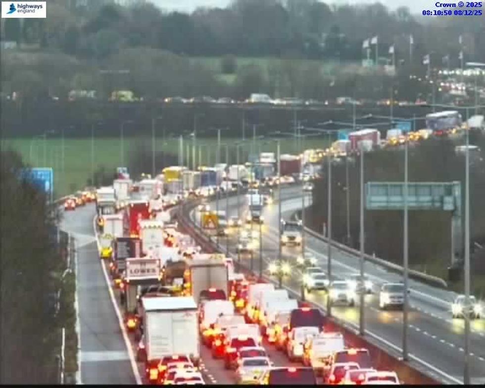 Traffic delays on the M5 this morning will see drivers facing long delays