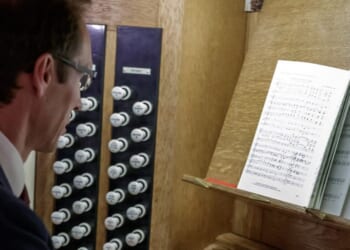 Organist’s 25-hour music marathon is fuelled by ‘tea and biscuits’