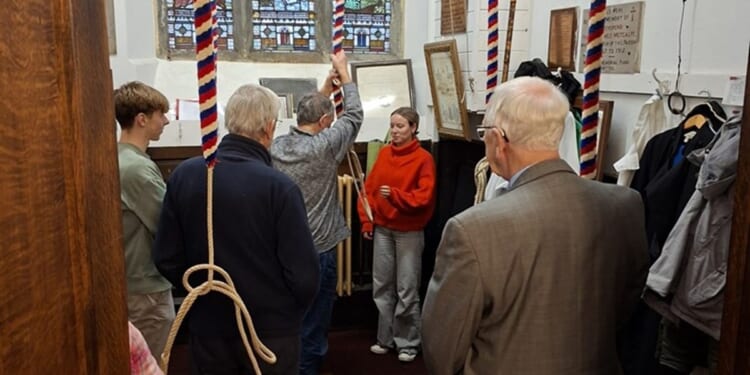 Restored bells at St Giles’s, Killamarsh, in need of a band of ringers