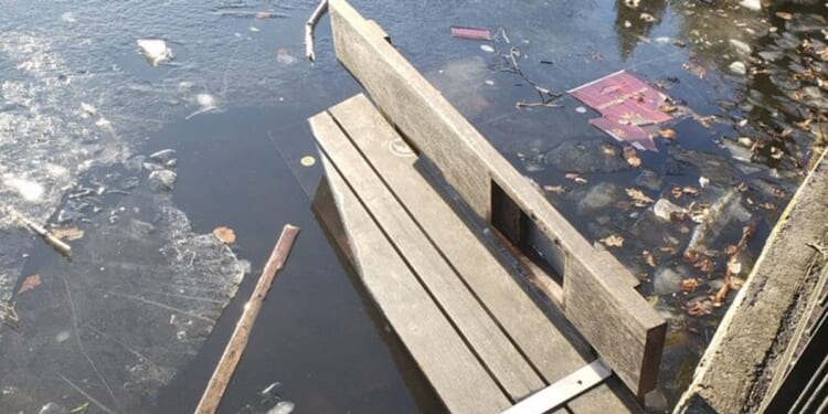 Holocaust survivor's bench 'smashed and dumped in frozen lake in antisemitic hate crime'