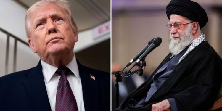 Threatens to strike US military targets as Donald Trump considers 'strong options' following hundreds of protester deaths