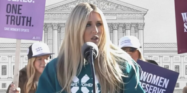 Women Rally At Supreme Court Steps As Justices Weigh Landmark Cases To Protect Female Athletes