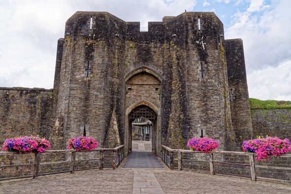 Caerphilly Castle - second largest castle in United Kingdom - Caerphilly - Wales