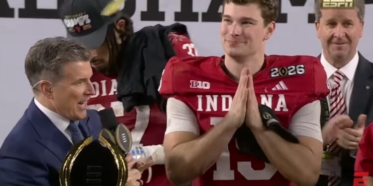 Fernando Mendoza thanks God, drops F-bomb after championship win