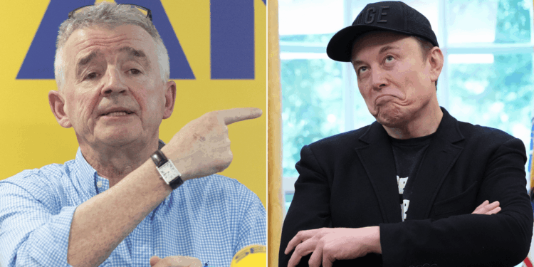 Ryanair brands Elon Musk 'idiot' in bizarre war of words after tycoon threatens to buy airline