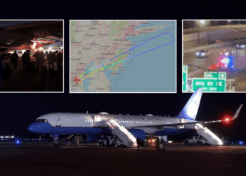 Air Force One forced into emergency U-turn as police and presidential motorcade speed to US air base