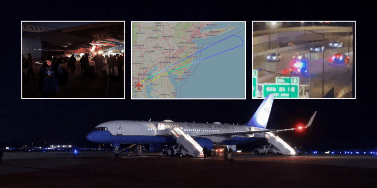 Air Force One forced into emergency U-turn as police and presidential motorcade speed to US air base