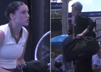 Australian Open chaos as coach storms out in middle of match as tempers boil over