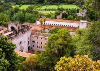 Rough and steep terrain hiking in the mountains of Mallorca