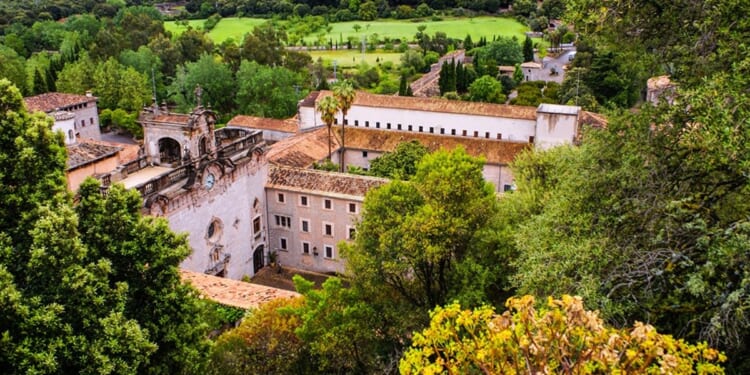 Rough and steep terrain hiking in the mountains of Mallorca