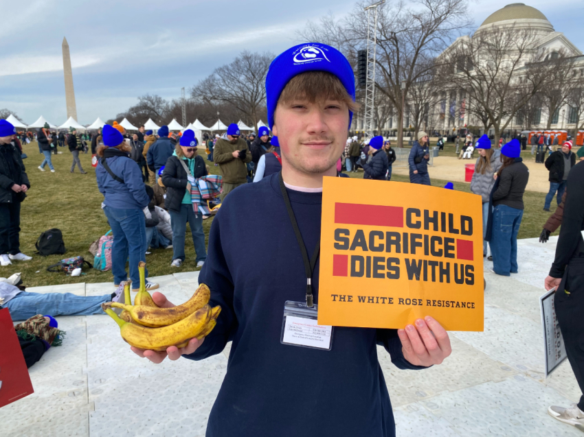 Nathan, a student at Fayetteville Christian School in Fayetteville, North Carolina, attends the March for Life in Washington, D.C., Jan. 23, 2026.