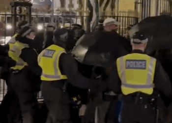 Pro-Palestine mob break into London prison as police make multiple arrests