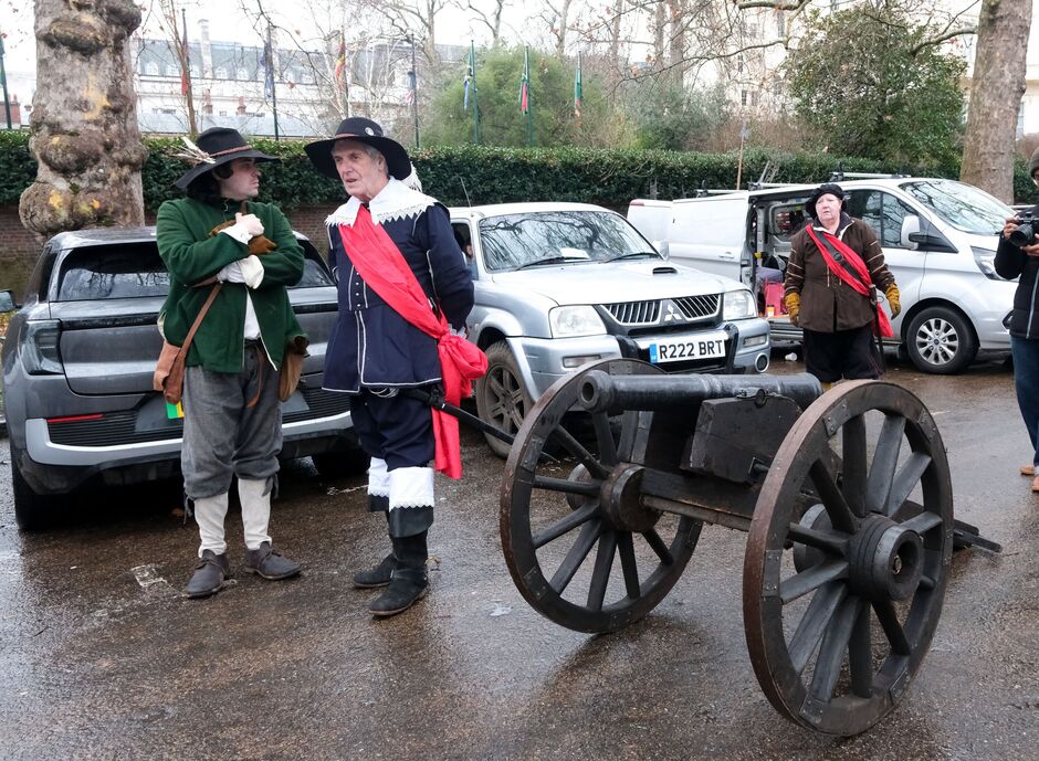The King's Army commemorate the execution of Charles I, London