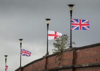 Council blames wet weather for removing Union Jack flags hung by patriotic Britons