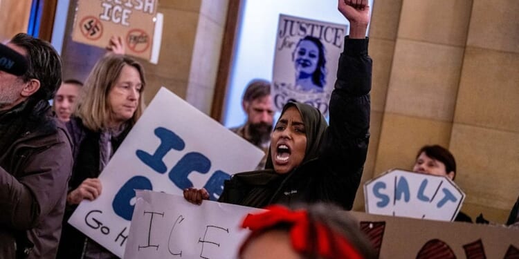 Anti-ICE Activists Storm Minnesota Capitol To Protest Outside Walz’s Office