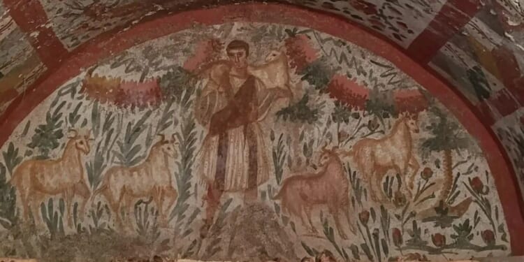 Archaeologists find early Christian fresco depicting Jesus