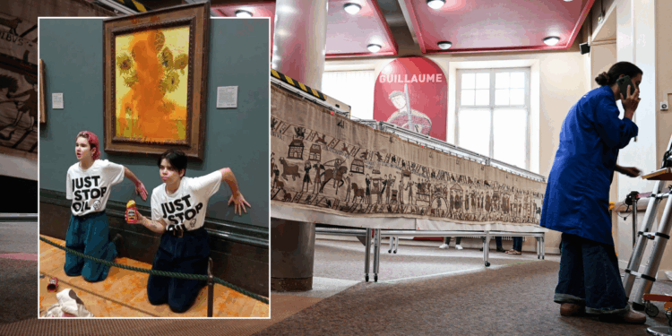 Bayeux Tapestry 'to be brought to Britain in dead of night' to evade threat of protest paint