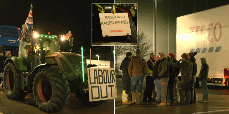 Farmers launch surprise 'Labour out' supermarket blockade in demand for FULL inheritance tax U-turn