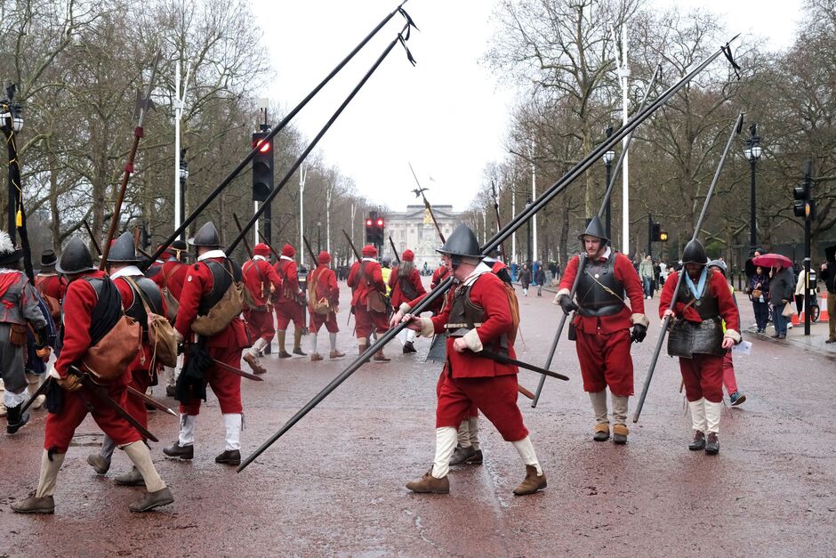 The King's Army commemorate the execution of Charles I, London