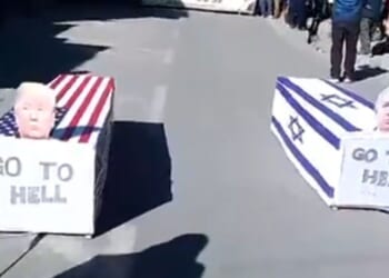 Iranians drag coffin with Trump's face on it through streets as WW3 fears soar | World | News