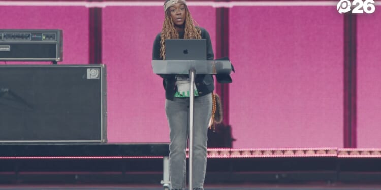 Jackie Hill Perry talks 'Man on the middle cross’ at Passion 2026