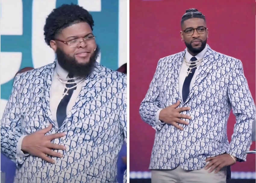 An artificial intelligence generated image of Michael Todd (R), lead pastor of Transformation Church in Tulsa, Oklahoma, and comedian Drew Desbordes, popularly known as Druski (L).