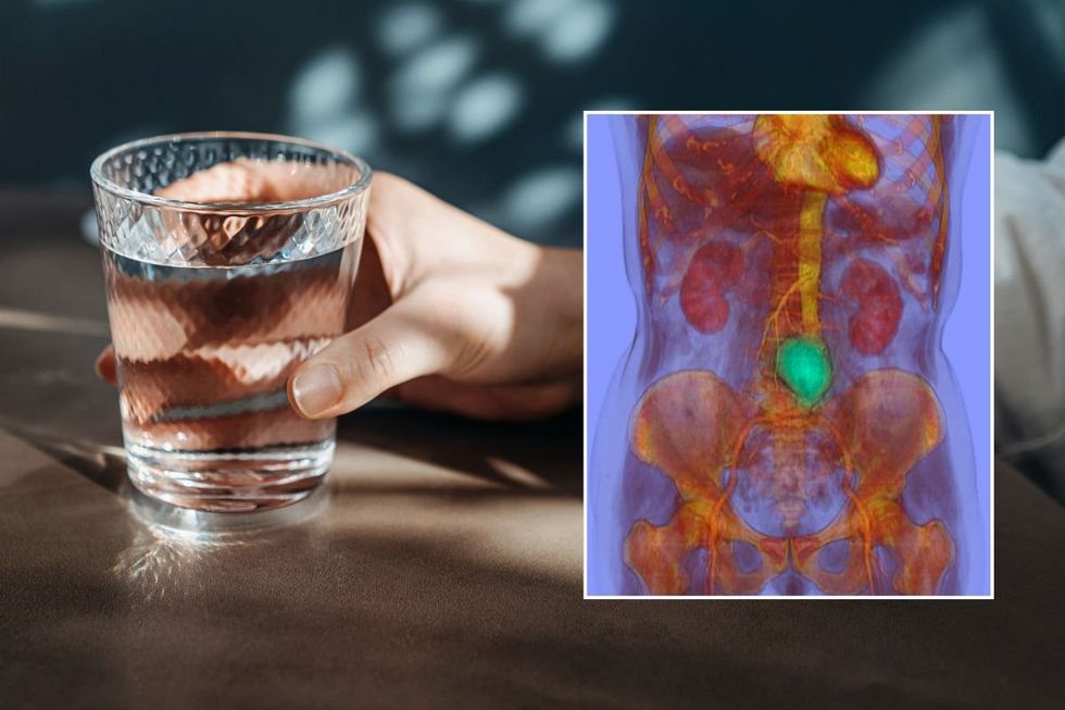 GLASS OF WATER AND BODY SCAN
