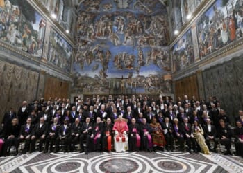 Pope tells gathered diplomats of his concern about growing resort to military force