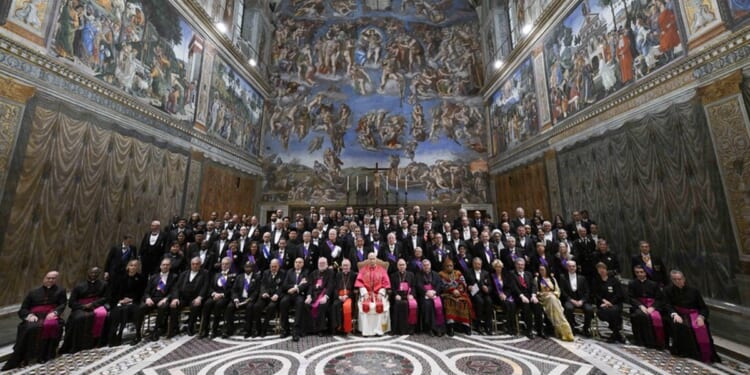 Pope tells gathered diplomats of his concern about growing resort to military force