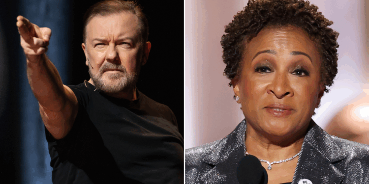 Ricky Gervais fans outraged as 'out of touch' Golden Globes host hijacks his victory speech to pay tribute to 'trans community'