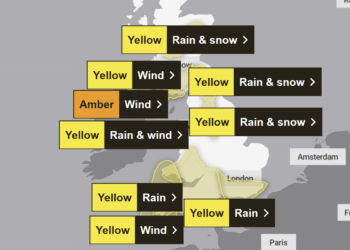 Storm Chandra set to hit Britain is just hours as Met Office issues seven warnings