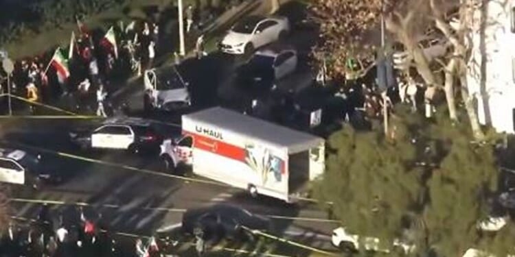 U-haul truck ploughs into US crowd of anti-Iran government protestors | US | News