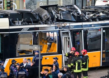 Two dead and dozens injured after tram derails in horror crash