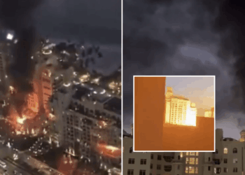 The Palm erupts in flames after Iran launches missile blitz across Middle East